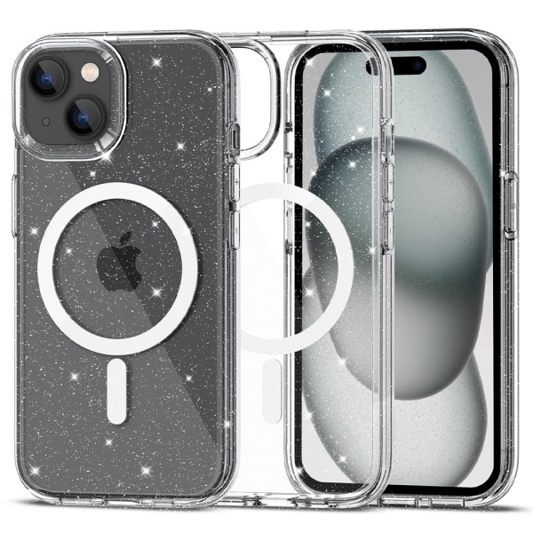 iPhone 13 - Glitter MagSafe Skal Stöttåligt Transparent Transparent