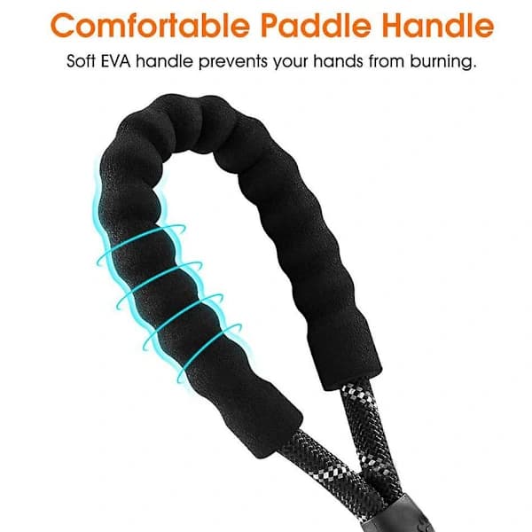 1.5m Strong Dog Leash Extra Heavy Duty Climbing Rope Comfortable Padded Handle - Black
