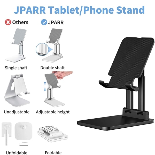 CDQ Justerbar tablet, tablet holder - universal, sort