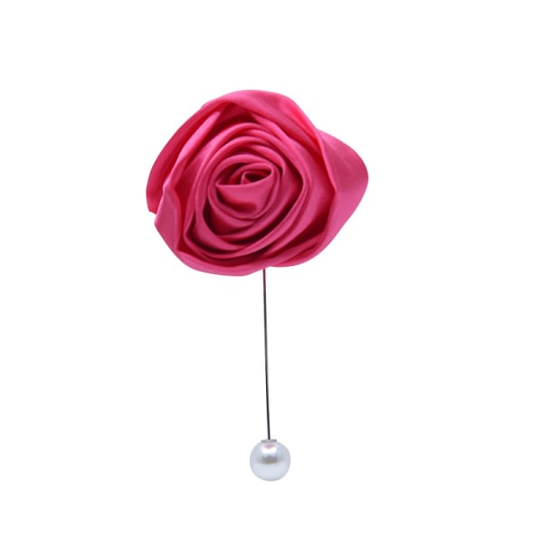 Brudgom Boutonniere Bryllup Silke Rose Herre Brosche Lapel Pins med Blomst Tilbehør Hjemkomst Brosche Mand Brudgom, Sæt med 2, Rose Rød CDQ