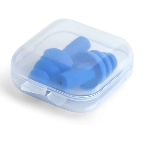 Öronproppar i silikon i plastfodral Mjuk Återanvändbar Tvättbar CDQ