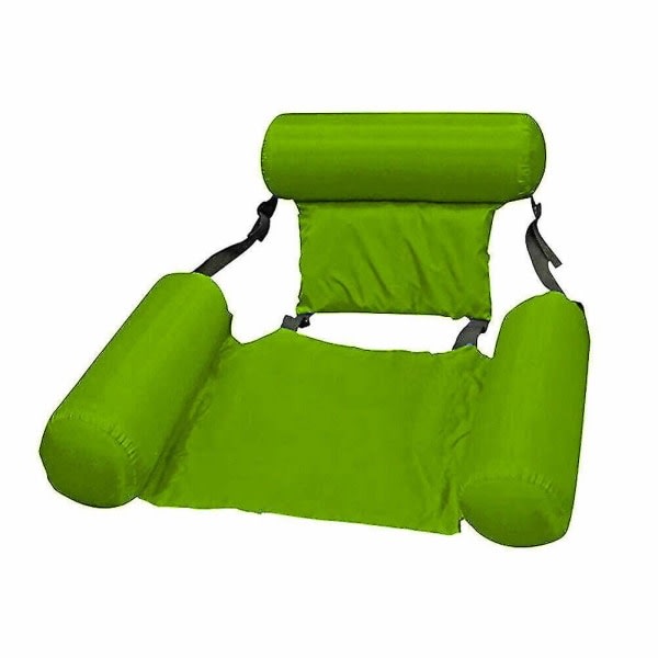 Flytande stol Poolstolar Oppblåsbar Lazy Water Bed Lounge Stol grønn