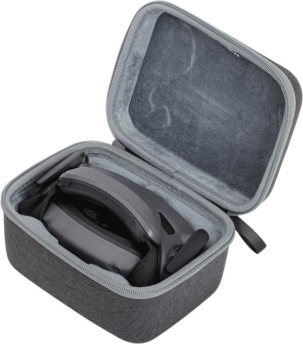 Hårt bärfodral kompatibelt med DJI Goggles 3 och Goggles 2, kompakt bärbar förvaringsväska med karbinhake för resor, grå