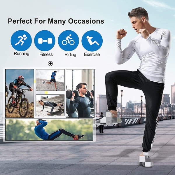 CDQ Fitness för män Sport Löpning Yoga Sport Jogging Sportbyxor bottenlös 800+600ml