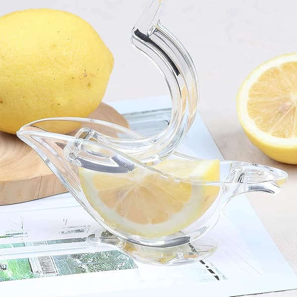 Manuell citronpress - Bärbar citruspress med transparent design, perfekt för köket