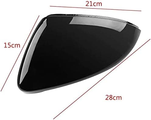 Kompatibel med Golf 7 Mk7 7.5 Gtd R L E-Golf Sidespejlskåber 2013-2017 Blank Sort