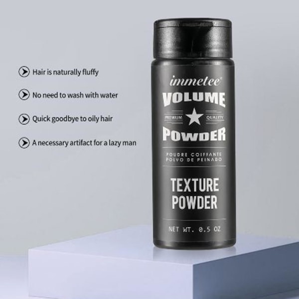 Hårpuder Säkra ingredienser Hårstyling Svart Mode Fluffigt Effektiv modellering Uppfriskande pulver för män