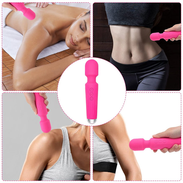 Torubia Genopladelig Personlig Massager, Blød Silikon, Pink