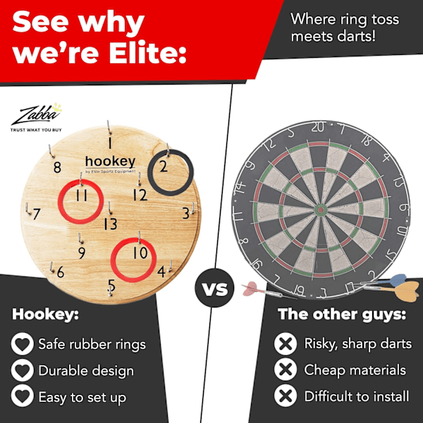Elitspelet Ring Toss för vuxna och barn - Väggspel för inomhusbruk
