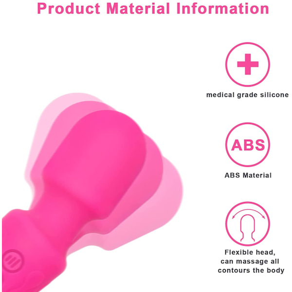 Torubia Genopladelig Personlig Massager, Blød Silikon, Pink