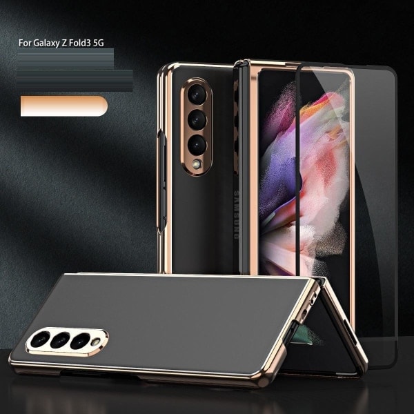 skal / cover / etui til Samsung Galaxy Z Fold3 5G sort svart