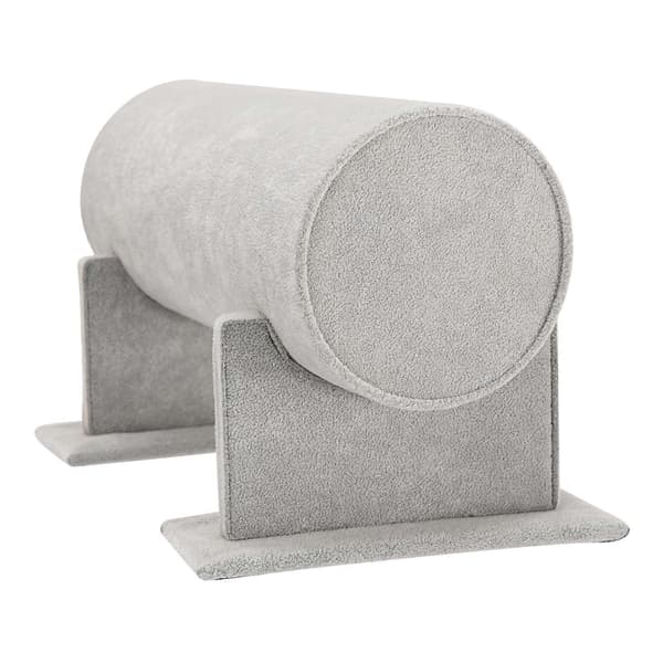 Pannbandsställ i sammet för smyckesbutik, hantverksmässa, sovrum, grå, 11 x 30 cm