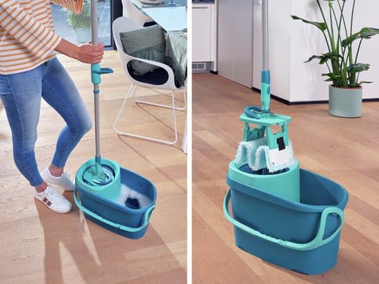 Leifheit Clean Twist M Spin Mop och hinkset med hjul, 360° platt mopp med justerbart teleskopskaft, 6L, 33 cm
