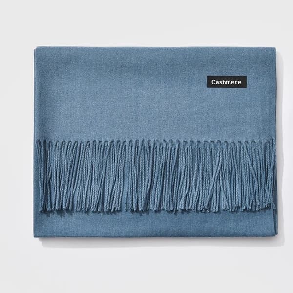 Blå viskossjal - Babyblå Blå Blue_tfrf Blå Blue