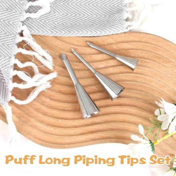 Tårtdekoreringstips - 3 Delar - Vispad Grädde Spritsning - Garnering Spritsning - Rostfria Munstycken - Spritspåsar - Dekorativ Spritsning ...