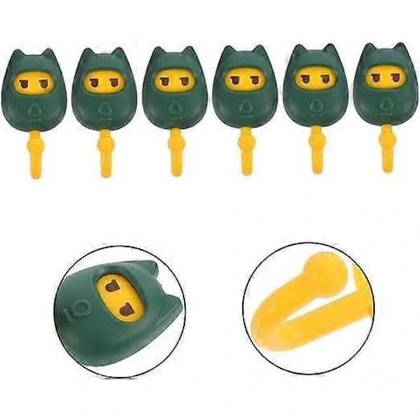 1-pack Gröna Söta Självhäftande ABS Väggkrokar, 613223mm