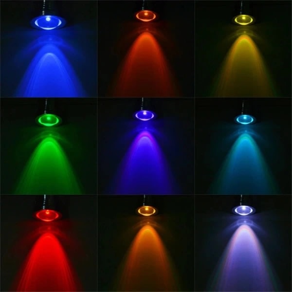 LED hagespotlight, RGB undervannsfontänljus
