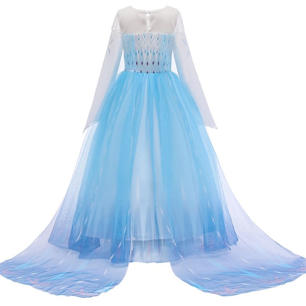 Disney Frozen Princess Dress Anna Girls Födelsedagsfest Ljusblå 100CM
