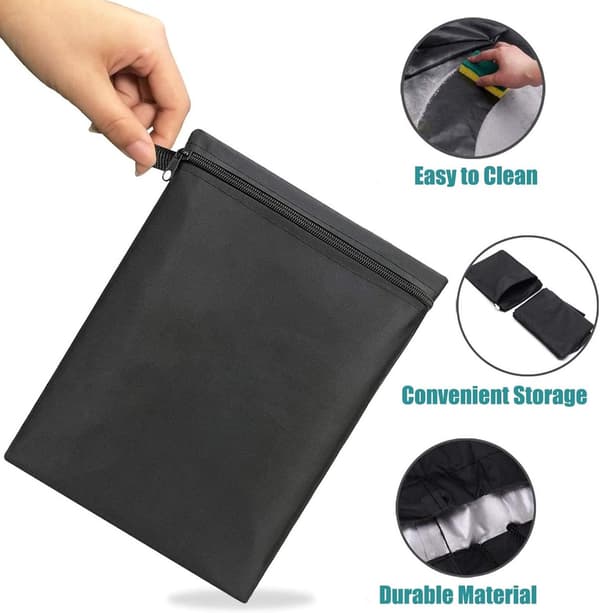 Parasol Protective Cover, Waterproof Offset Parasol Cover, Dust/UV-Proof with Telescopic Pole