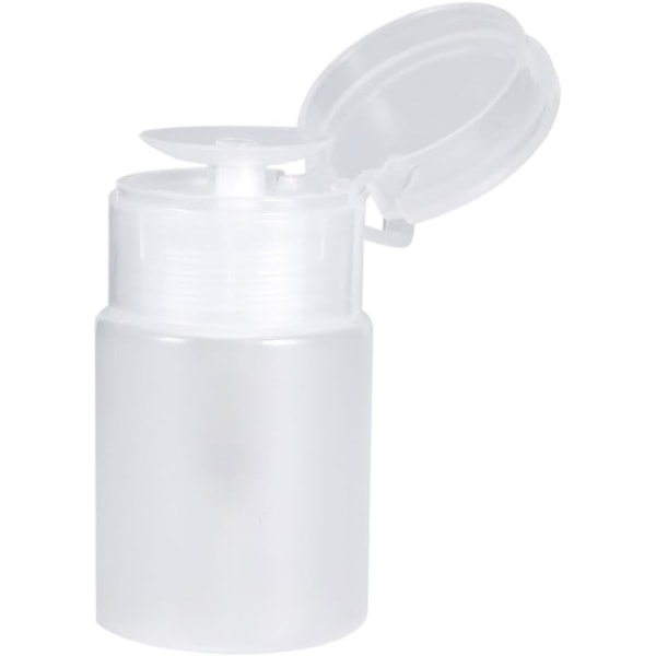 CDQ Nagelborttagning Vattenpress Dispensera vätskeförvaringsflaska - 60 ml klar flaska (vit)