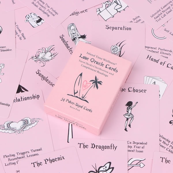Rosa Wellness K?rlek Oracle Card Tarot Prophecy Divination Family Pink one size
