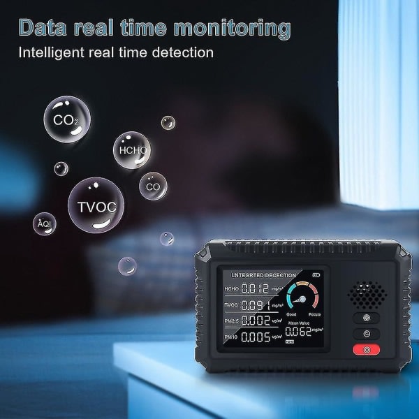 Tvoc Hcho Co2 Pm2.5 Lcd Formaldehyd Detektor Hjem Luftkvalitetsmåler_g