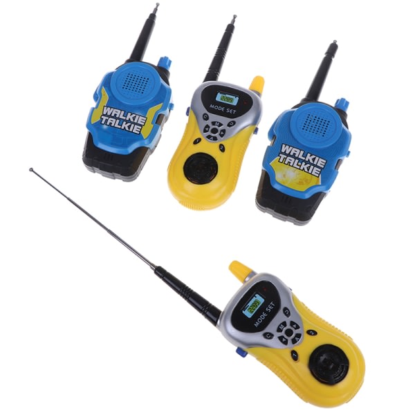 2 stk. Mini Walkie Talkie Børneradiostation Bærbar Radio Kommu Gul onesize