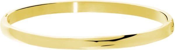 Gullfarget armring for kvinner, 5 mm armring i rustfritt stål med gullbelegg, 62 mm, elegant minimalistisk smykkegave til henne