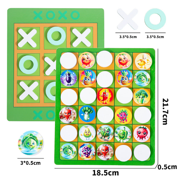 Puinen palapeli Tic-tac-toe, lasten taistelu, yhdistä pisteet, käännä shakki, vanhemman ja lapsen interaktiivinen muisti, löydä sama lelu