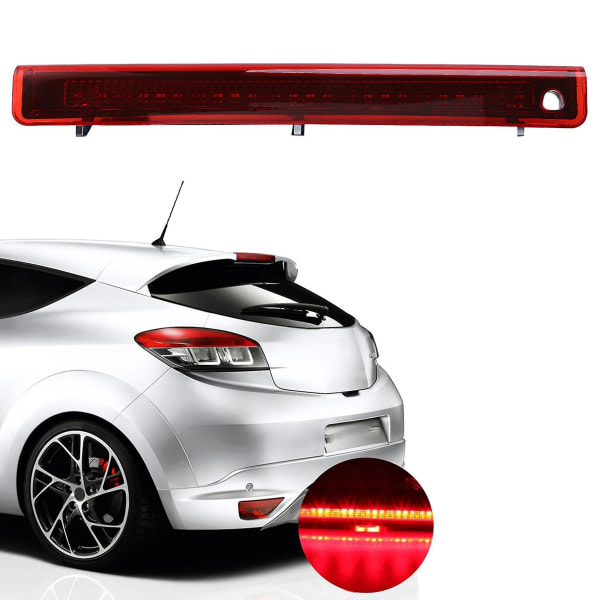 Tredje 3:e bromsljuset, LED-bakljus för Renault Megane Hatchback Mk3 2008-2016 Bakljus bak, Re röd ingen