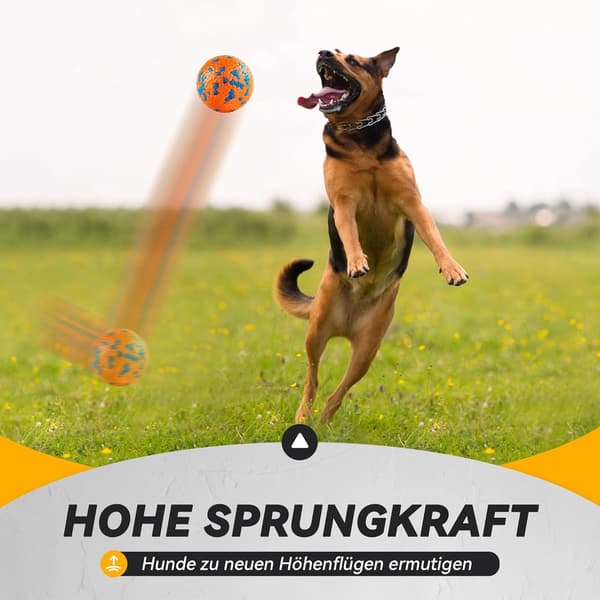 2-pack - ETPU högelastisk och bitresistent hundleksaksboll, vattentät, laptopfack