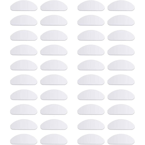 20 par glasögon näskuddar Antiglid silikon mjuka näskuddar Självhäftande näskuddar Glasögon (transparent, 1,5 mm)