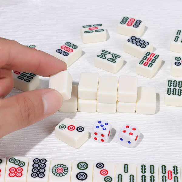 144 brickor Mah-Jong Set Mahjong Party Gambling Game