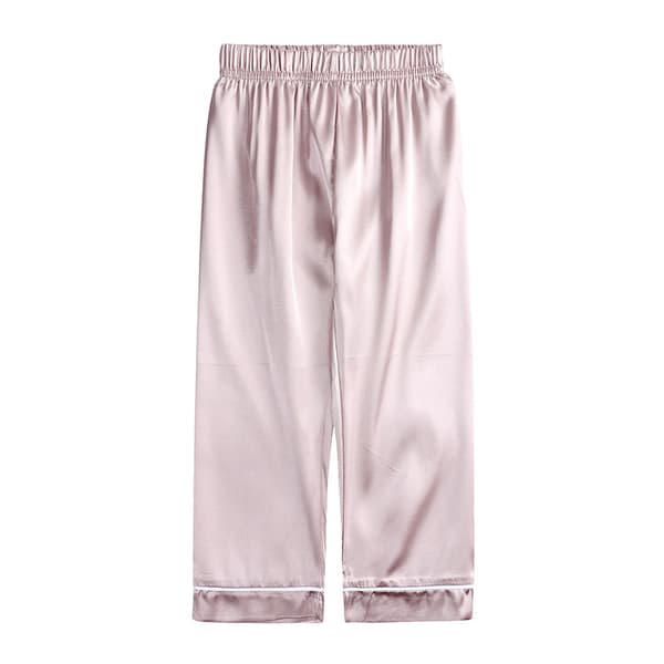 Satin Pyjamas Set i Siden, Kortärmad, Barnkläder för Sovkläder aprikos apricot 150