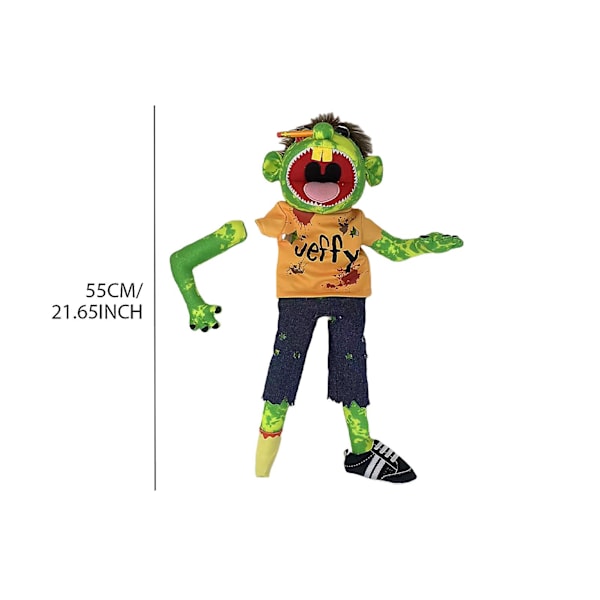 Jeffy Mjuk Plysch Handdocka Jeffy Puppet Plyschleksak Spelserie Handdockor Plyschhatt Spelleksak, Tecknad Docka Plyschdocka Rolig och Söt Förälder C Zombie