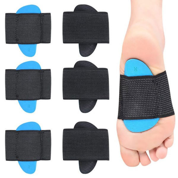 Fotsulor med bågstöd för Plantar Fasciit, Hälkuddar, Svart, One Size