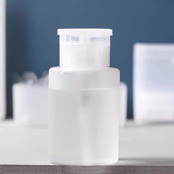 CDQ Nagelborttagning Vattenpress Dispensera vätskelagringsflaska - 60 ml klar flaska (vit)