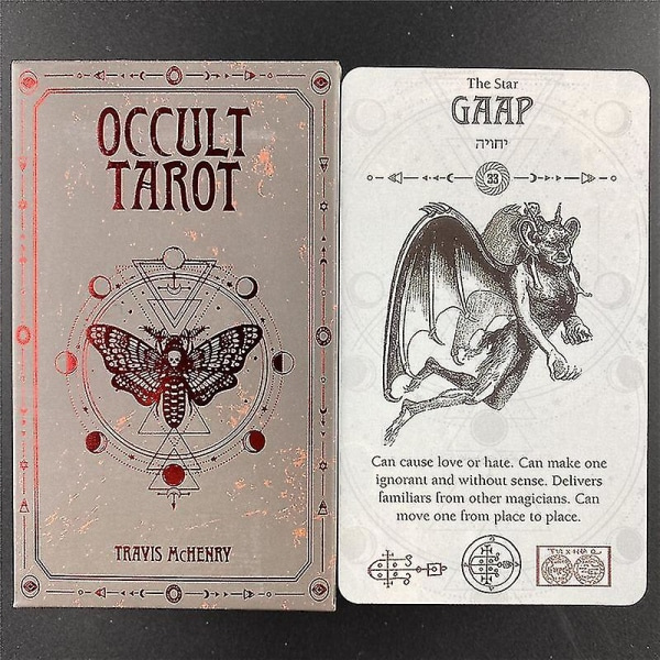 Okkultism Tarot Divination Set Deck Oracle Card Familj Fest Spela brädspel Solomonic Ancient Magickal Grimoires78st Tt47 zdq
