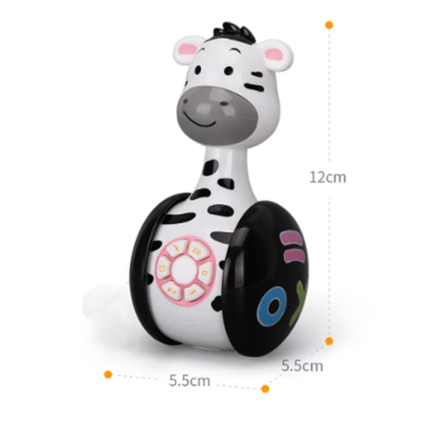 (zebra) Baby 6 måneder plus, baby musikalske legetøj, baby ,børnelegetøj lydlegetøj med musik og LED-lys, fødselsdagsgave til baby CDQ