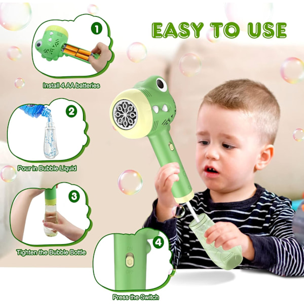 Boblemaskine til børn | Udendørslegetøj til småbørn 3-5 år | Perfekt som gave