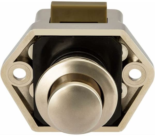 Push Button for Camper Van - Door Closer Lock Button - for RV, Motorcycle, Caravan, 5 Pieces (Nickel)