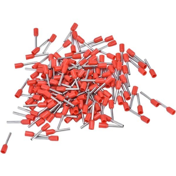 CDQ 1000 st isoleret hylsa elektrisk stift Crimpterminaler 20 AWG /0,75 mm² sladdändkontakter, rød rød