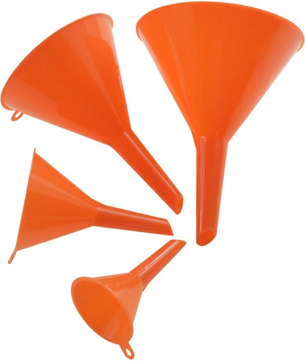 Set med 4 Plasttrattar för Vätskor - Olika Storlekar