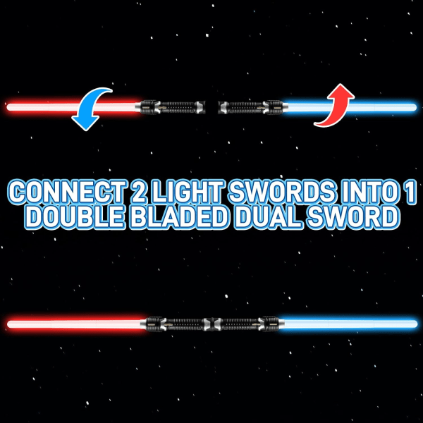 Indtrækkelig lyssværd til børn - Light Up LED Lightsaber Sword Legetøj til drenge, piger - Perfekt til børnefødselsdage, nytår, påske - 2 stk.