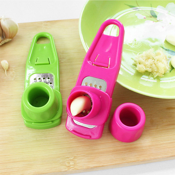2 st Garlic Presses, Rostfritt Stål Vitlökspress, Rostfritt Stål