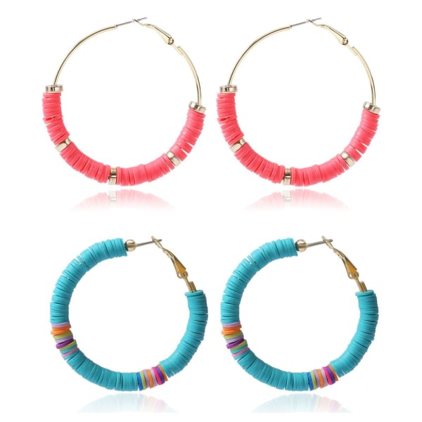 CDQ Øreringe til kvinder Rainbow Beads Øreringe Studs Summer Beach