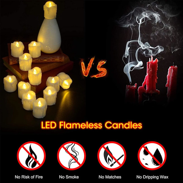2 stk. 8 LED-lamper til Halloween, Vandtætte Svingende Solcellehavelamper Kall vit Kall vit