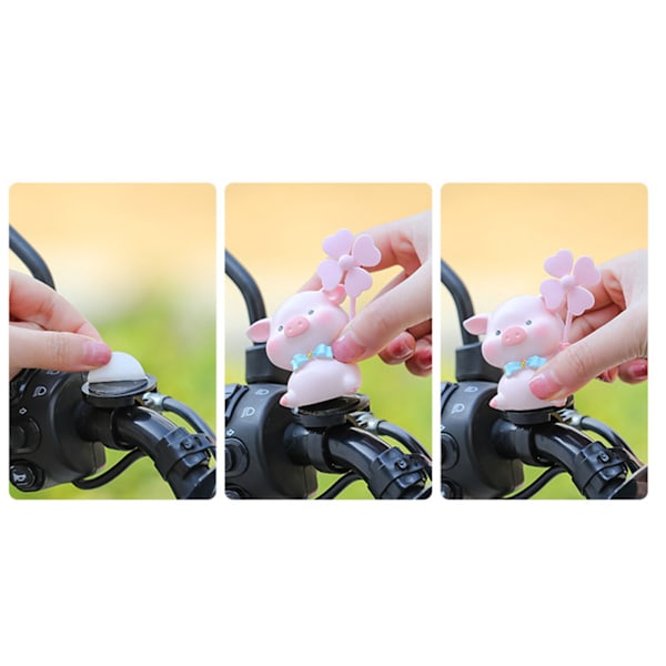 Cykelstyre Ornament Söt Djur Vattentätt Lätt Elscooter Styre Dekoration piggy