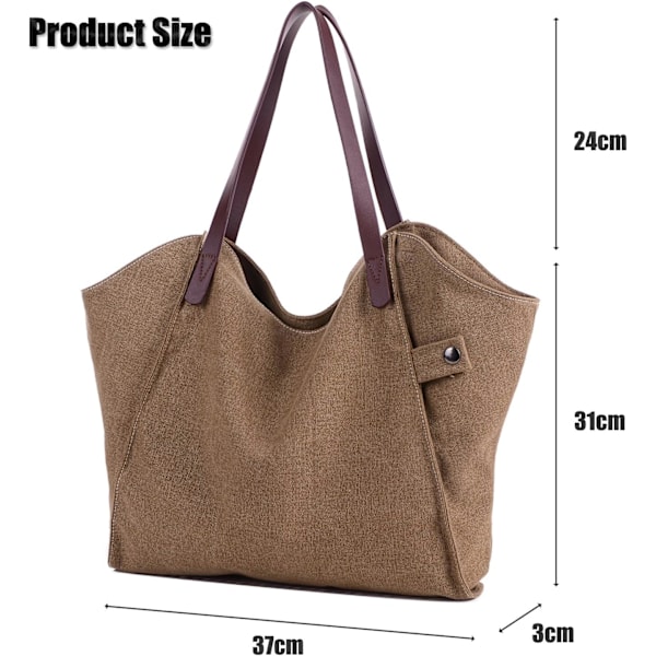 Naisten käsilaukut Canvas Olkalaukut Kangaskassit Crossbody-laukut Shopperit Rantalaukku