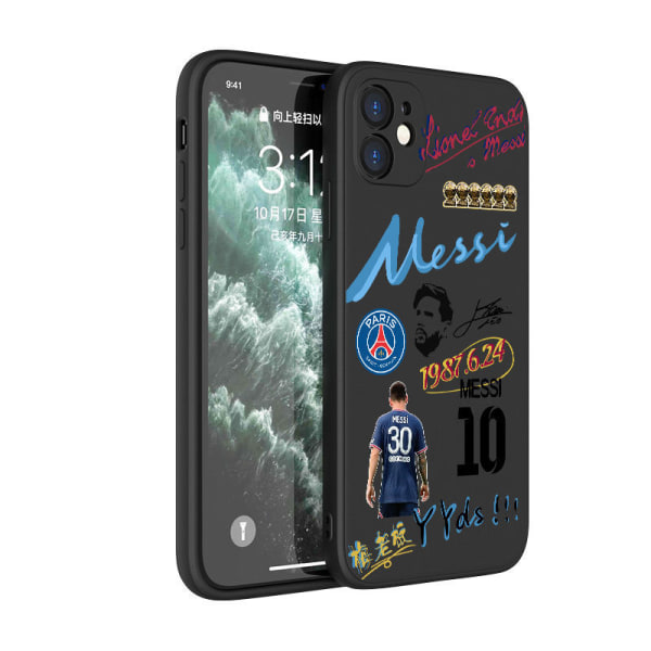iPhone 12 Mini mobilskal Messi Graffiti Svart